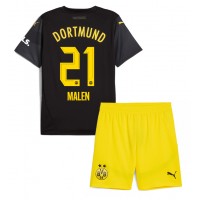 Dječji Nogometni Dres Borussia Dortmund Donyell Malen #21 Gostujuci 2024-25 Kratak Rukav (+ Kratke hlače)